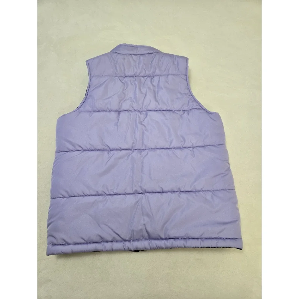 Vintage Weatherproof Youth Girls Large 14-16 Puffer Vest Lavender Pockets Zip